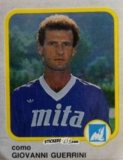 Sticker Giovanni Guerrini - Calcio Flash 1986 n. 62 - Edizioni Flash