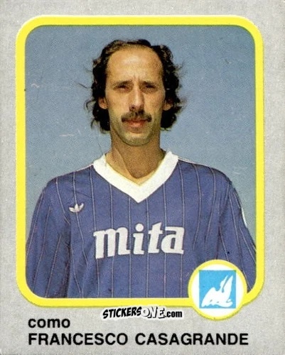 Sticker Francesco Casagrande - Calcio Flash 1986 n. 66 - Edizioni Flash