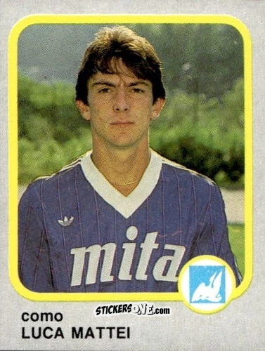 Sticker Luca Mattei - Calcio Flash 1986 n. 68 - Edizioni Flash
