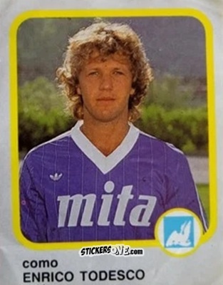 Sticker Enrico Todesco - Calcio Flash 1986 n. 71 - Edizioni Flash