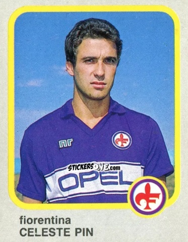 Figurina Celeste Pin - Calcio Flash 1986 n. 80 - Edizioni Flash