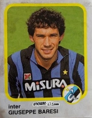 Cromo Giuseppe Baresi - Calcio Flash 1986 n. 100 - Edizioni Flash