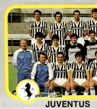 Sticker Squadra Juventus (puzzle 1) - Calcio Flash 1986 n. 109 - Edizioni Flash