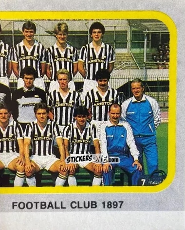 Cromo Squadra Juventus (puzzle 2) - Calcio Flash 1986 n. 110 - Edizioni Flash