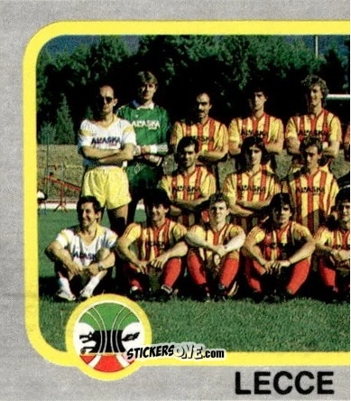 Cromo Squadra Lecce (puzzle 1) - Calcio Flash 1986 n. 127 - Edizioni Flash
