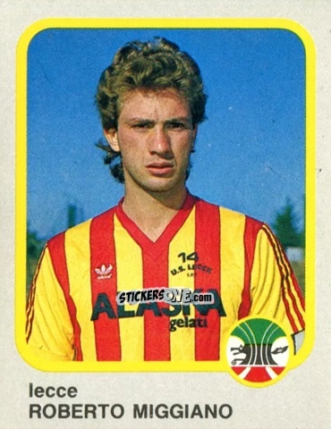 Cromo Roberto Miggiano - Calcio Flash 1986 n. 132 - Edizioni Flash