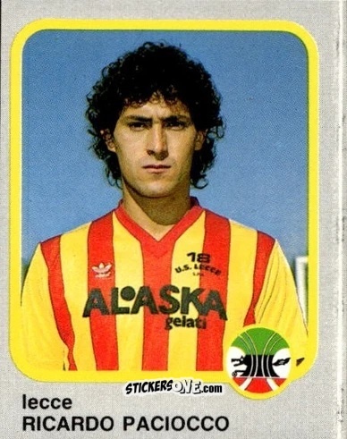 Sticker Ricardo Paciocco - Calcio Flash 1986 n. 144 - Edizioni Flash