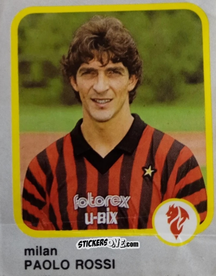 Sticker Paolo Rossi - Calcio Flash 1986 n. 160 - Edizioni Flash