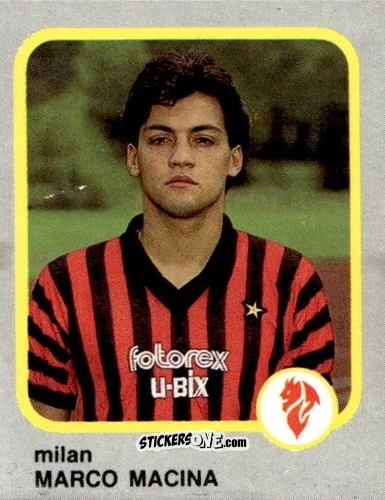 Sticker Marco Macina - Calcio Flash 1986 n. 162 - Edizioni Flash