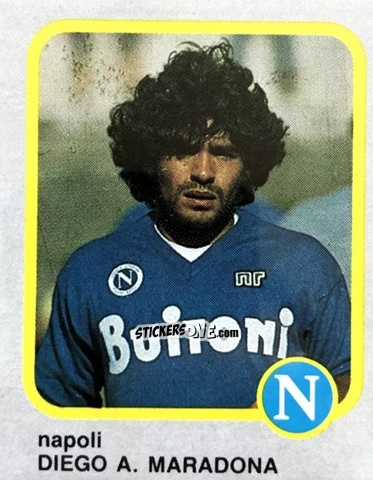 Cromo Diego A. Maradona - Calcio Flash 1986 n. 177 - Edizioni Flash