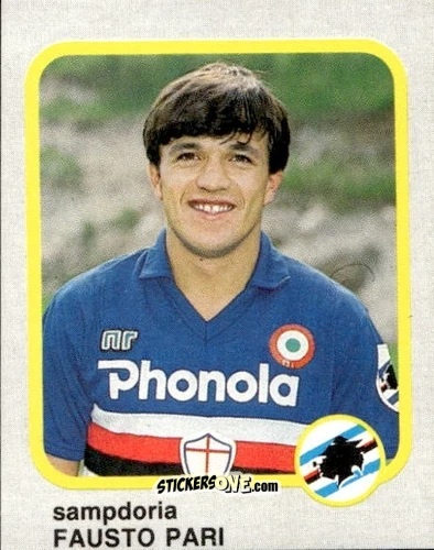 Cromo Fausto Pari - Calcio Flash 1986 n. 225 - Edizioni Flash