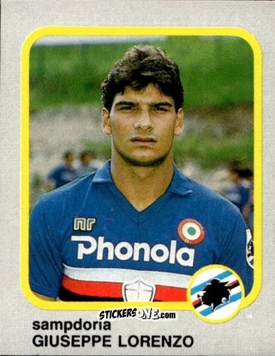 Sticker Giuseppe Lorenzo - Calcio Flash 1986 n. 234 - Edizioni Flash