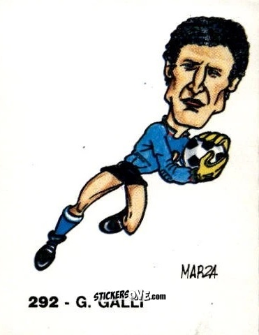 Figurina G. Galli - Calcio Flash 1986 n. 292 - Edizioni Flash