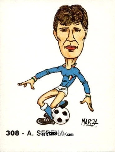 Cromo A. Serena - Calcio Flash 1986 n. 308 - Edizioni Flash