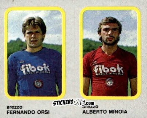 Sticker Fernando Orsi / Alberto Minoia - Calcio Flash 1986 n. 310 - Edizioni Flash