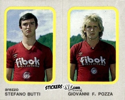 Sticker Stefano Butti / Giovanni F. Pozza - Calcio Flash 1986 n. 311 - Edizioni Flash