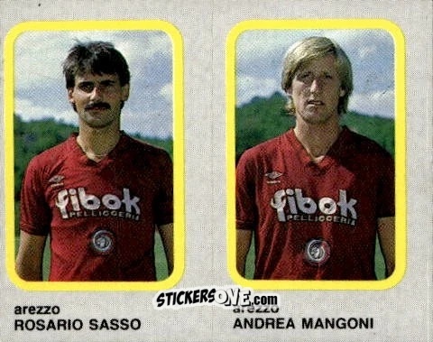 Cromo Rosario Sasso / Andrea Mangoni - Calcio Flash 1986 n. 312 - Edizioni Flash