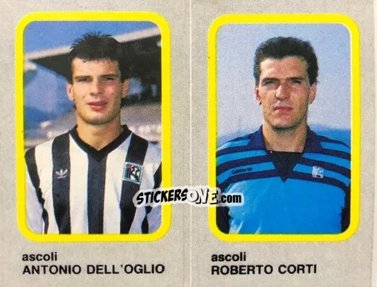Figurina Roberto Corti / Antonio Dell'Oglio - Calcio Flash 1986 n. 317 - Edizioni Flash