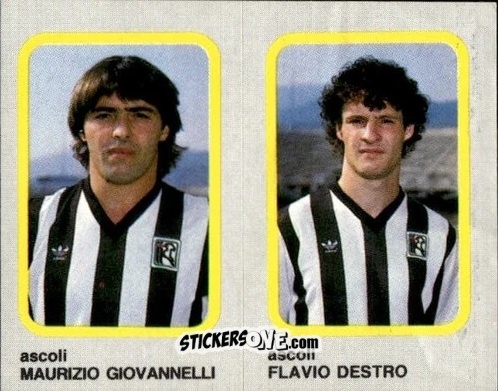 Sticker Maurizio Giovannelli / Flavio Destro - Calcio Flash 1986 n. 318 - Edizioni Flash