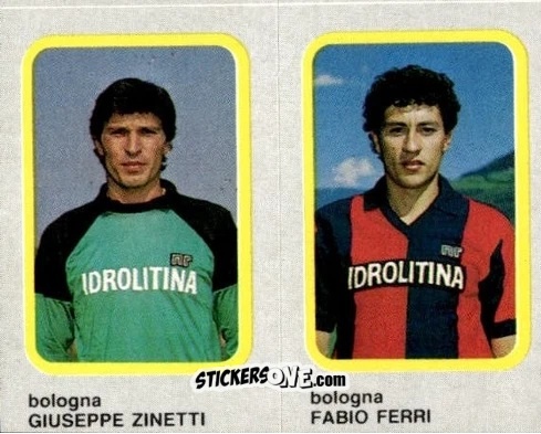 Sticker Giuseppe Zinetti / Fabio Ferri - Calcio Flash 1986 n. 324 - Edizioni Flash