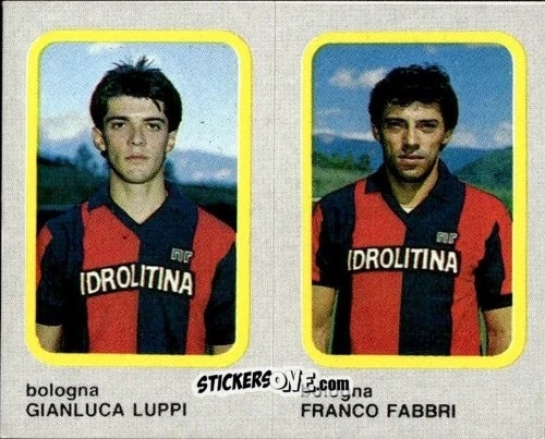 Sticker Gianluca Luppi / Franco Fabbri - Calcio Flash 1986 n. 325 - Edizioni Flash
