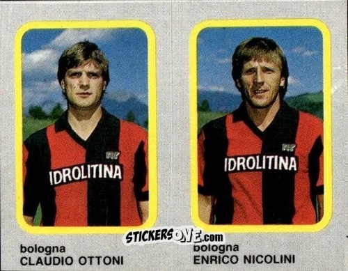 Figurina Claudio Ottoni / Enrico Nicolini - Calcio Flash 1986 n. 326 - Edizioni Flash