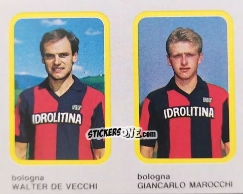 Figurina Walter De Vecchi / Giancarlo Marocchi - Calcio Flash 1986 n. 328 - Edizioni Flash