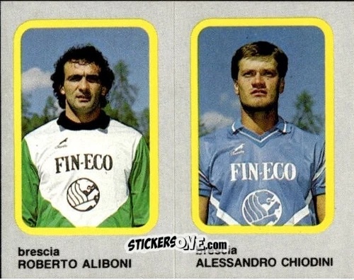 Cromo Roberto Aliboni / Alessandro Chiodini - Calcio Flash 1986 n. 331 - Edizioni Flash