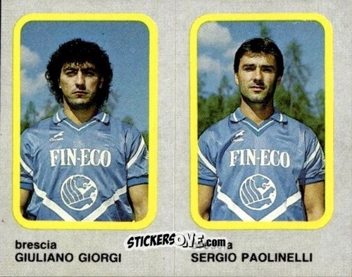 Sticker Giuliano Giorgi / Sergio Paolinelli - Calcio Flash 1986 n. 332 - Edizioni Flash
