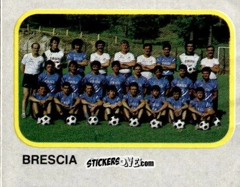 Cromo Squadra Brescia - Calcio Flash 1986 n. 334 - Edizioni Flash