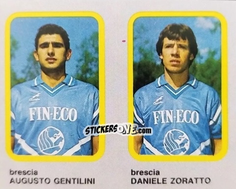 Figurina Augusto Gentilini / Daniele Zoratto - Calcio Flash 1986 n. 335 - Edizioni Flash