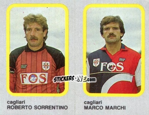 Cromo Roberto Sorrentino / Marco Marchi - Calcio Flash 1986 n. 338 - Edizioni Flash