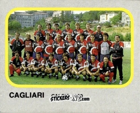 Figurina Squadra Cagliari - Calcio Flash 1986 n. 341 - Edizioni Flash