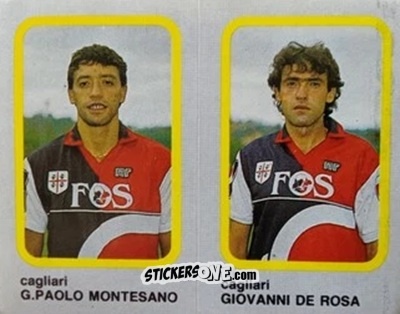 Sticker G.Paolo Montesano / Giovanni De Rosa - Calcio Flash 1986 n. 344 - Edizioni Flash