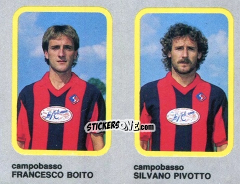 Figurina Francesco Boito / Silvano Pivotto - Calcio Flash 1986 n. 350 - Edizioni Flash