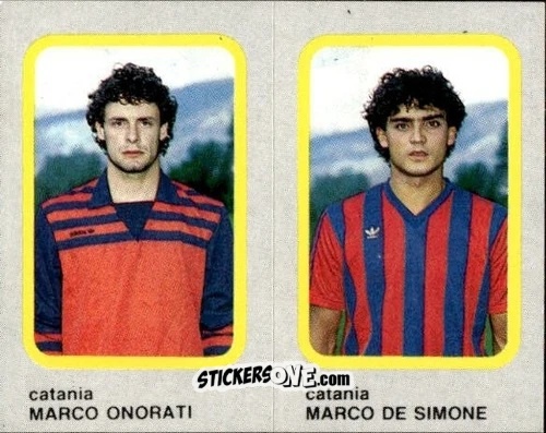 Cromo Marco Onorati / Marco De Simone - Calcio Flash 1986 n. 352 - Edizioni Flash