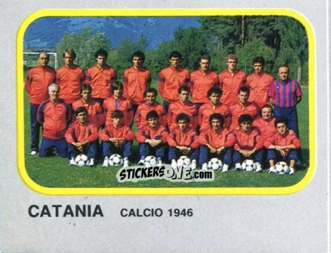 Cromo Squadra Catania - Calcio Flash 1986 n. 355 - Edizioni Flash