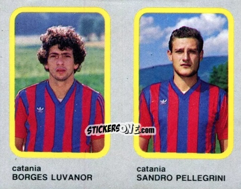 Figurina Borges Luvanor / Sandro Pellegrini - Calcio Flash 1986 n. 356 - Edizioni Flash