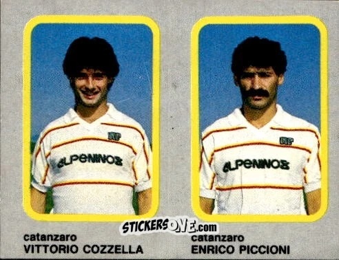 Sticker Vittorio Cozzella / Enrico Piccioni - Calcio Flash 1986 n. 364 - Edizioni Flash