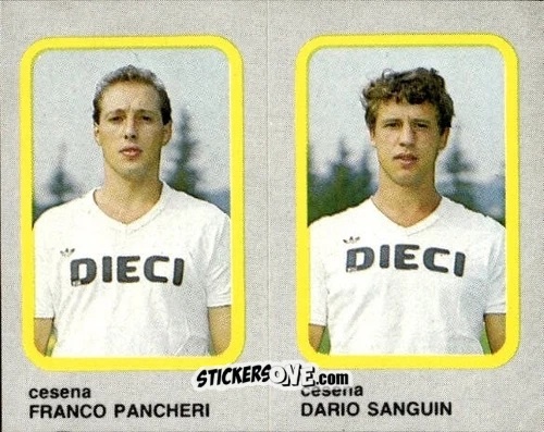 Cromo Franco Pancheri / Dario Sanguin - Calcio Flash 1986 n. 368 - Edizioni Flash