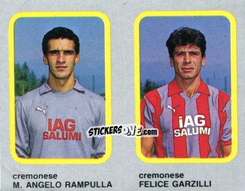 Cromo M. Angelo Rampulla / Felice Garzilli - Calcio Flash 1986 n. 373 - Edizioni Flash