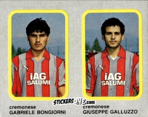 Cromo Gabriele Bongiorni / Giuseppe Galluzzo - Calcio Flash 1986 n. 378 - Edizioni Flash