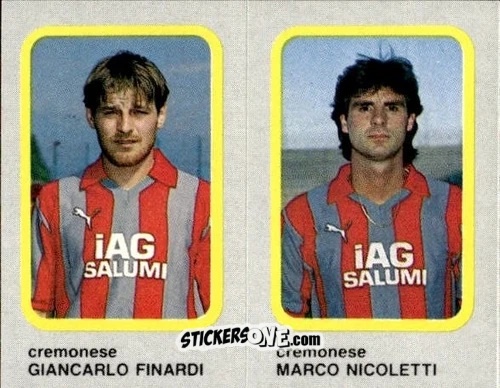 Cromo Giancarlo Finardi / Marco Nicoletti - Calcio Flash 1986 n. 379 - Edizioni Flash