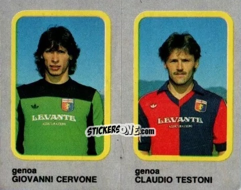 Figurina Giovanni Cervone / Claudio Testoni - Calcio Flash 1986 n. 387 - Edizioni Flash