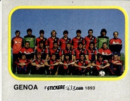 Cromo Squadra Genoa - Calcio Flash 1986 n. 390 - Edizioni Flash