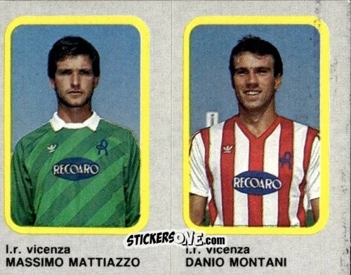 Cromo Massimo Mattiazzo / Danio Montani - Calcio Flash 1986 n. 394 - Edizioni Flash