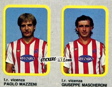 Cromo Paolo Mazzeni / Giuseppe Mascheroni - Calcio Flash 1986 n. 396 - Edizioni Flash