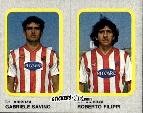 Sticker Gabriele Savino / Roberto Filippi - Calcio Flash 1986 n. 398 - Edizioni Flash