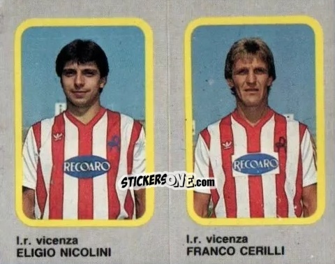 Cromo Eligio Nicolini / Franco Cerilli - Calcio Flash 1986 n. 399 - Edizioni Flash