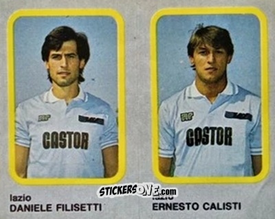 Sticker Daniele Filisetti / Ernesto Calisti - Calcio Flash 1986 n. 402 - Edizioni Flash
